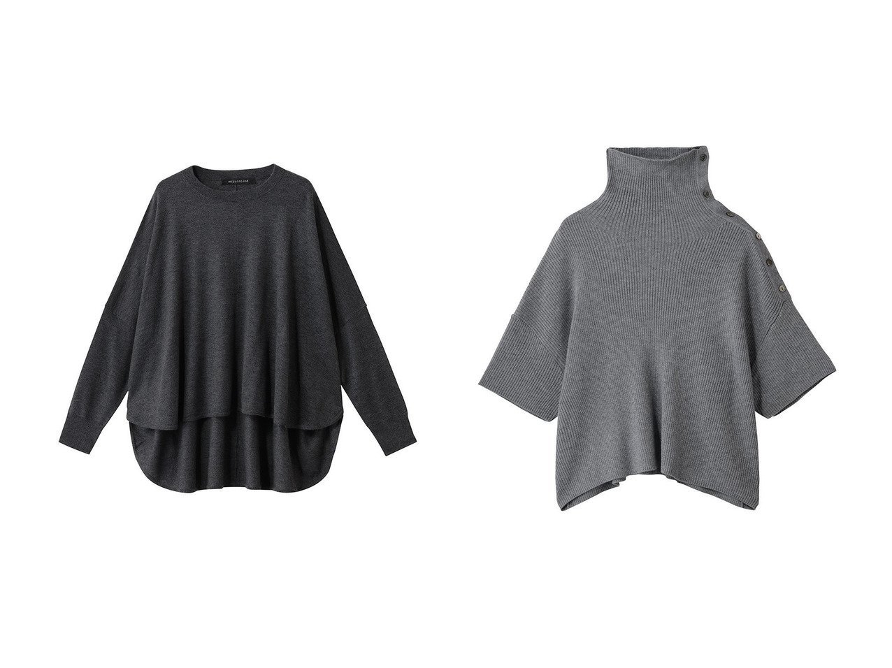 【mizuiro ind/ミズイロ インド】のO プルオーバー&O プルオーバー おすすめ！トレンド、レディースファッションの通販 おすすめ人気トレンドファッション通販アイテム インテリア・キッズ・メンズ・レディースファッション・服の通販 founy(ファニー) 　ファッション　Fashion　レディースファッション　Fashion for Women　トップス・カットソー　Cut & Sew Tops　ニット　Knit Tops & Sweaters　カジュアルプルオーバー・ニットトップス　Pullovers & Knit Tops / Casual Pullovers　シンプル　Simple, Minimal　スラックス　Slacks, Dress Pants　デニム　Denim, Jeans Material　ドレープ　Drape, Draping Fabric　新作・新入荷　New Arrivals / New In　ブラウン系　Brown　ブルー系　Blue　グレー系　Gray　ブラック系　Black　|ID:crp329100000223080
