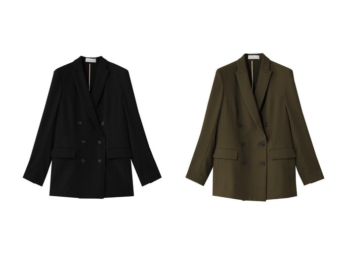 【BEIGE,/ベイジ,】のALAINA(アライナ)/ダブルジャケット おすすめ！トレンド、レディースファッションの通販 おすすめ人気トレンドファッション通販アイテム 人気、トレンドファッション・服の通販 founy(ファニー) ファッション Fashion レディースファッション Fashion for Women アウター Coat / Outerwear Collection レディースジャケット・軽アウター Jackets オケージョン Occasion Wear ジャケット Jacket, Outerwear ストレッチ Stretch, Stretchy Fabric ダブル Double, Double-Breasted デニム Denim, Jeans Material マニッシュ Mannish, Boyish ビジネス 仕事 通勤 Business / Work / Commuting 新作・新入荷 New Arrivals / New In |ID:crp329100000223090