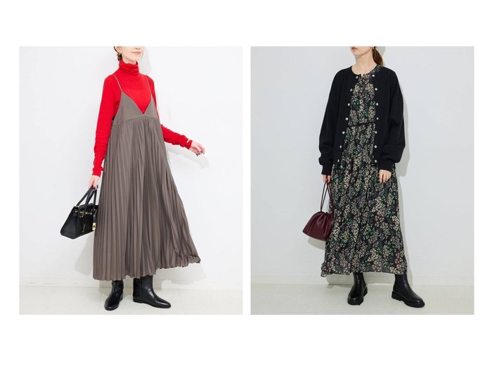 【SLOBE IENA/スローブ イエナ】の《WEB限定/3 》FLOWER PRINT ワンピース&パウダリーサテンプリーツキャミワンピース おすすめ人気トレンドファッション通販アイテム 人気、トレンドファッション・服の通販 founy(ファニー) ファッション Fashion レディースファッション Fashion for Women ワンピース Dresses キャミソールワンピース Camisole Dresses 2025年 2025 2025-2026秋冬・A/W Autumn/Winter 2025–26 AW25–26 おすすめ Recommended / Our Picks サテン Satin, Glossy Fabric シャーリング Shirring, Ruched ジャケット Jacket, Outerwear スウェット / スエット Sweatshirt, Sweatwear バランス Balance, Style Balance ブルゾン Blouson, Bomber Jacket プリーツ Pleats, Pleated |ID:crp329100000223120