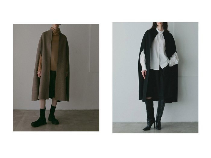 【HER./ハー】のカシミヤブレンドロングケープ&へリンボンリバーケープ おすすめ人気トレンドファッション通販アイテム 人気、トレンドファッション・服の通販 founy(ファニー) ファッション Fashion レディースファッション Fashion for Women アウター Coat / Outerwear Collection コート・ロングコート・ピーコート Long Coats, Peacoats & More ショート Short, Short Length 新作・新入荷 New Arrivals / New In エレガント 上品 Elegant ドレープ Drape, Draping Fabric 無地 Plain, Solid Color |ID:crp329100000223127