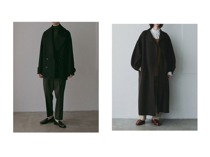 【HER./ハー】のビッグカラーコート&ウールリバードルマンコート おすすめ人気トレンドファッション通販アイテム 人気、トレンドファッション・服の通販 founy(ファニー) ファッション Fashion レディースファッション Fashion for Women アウター Coat / Outerwear Collection コート・ロングコート・ピーコート Long Coats, Peacoats & More ビッグ Big, Oversized ボックス Boxy, Box Shape メルトン Melton, Heavy Wool ロング Long, Long-Length エレガント 上品 Elegant 新作・新入荷 New Arrivals / New In 防寒 Cold Protection, Winter-Ready |ID:crp329100000223128