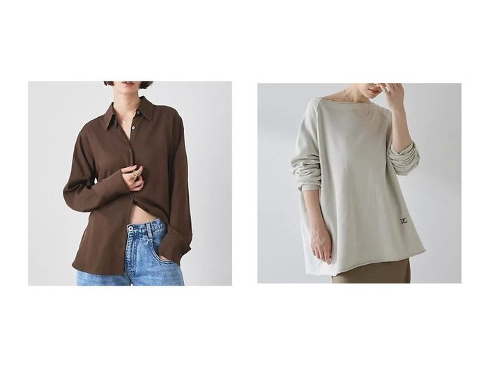【Whim Gazette/ウィムガゼット】のオフショル裏毛プルオーバー&トロミシャツ おすすめ人気トレンドファッション通販アイテム 人気、トレンドファッション・服の通販 founy(ファニー) ファッション Fashion レディースファッション Fashion for Women トップス・カットソー Cut & Sew Tops シャツ・ブラウス・オフィスカジュアル Elegant Blouses & Button-Ups カジュアルプルオーバー・ニットトップス Pullovers & Knit Tops / Casual Pullovers 2025年 2025 2025-2026秋冬・A/W Autumn/Winter 2025–26 AW25–26 とろみ Fluid, Flowy Fabric クラシック Classic, Timeless Style ドレープ Drape, Draping Fabric ベーシック Basic, Essential モダン Modern, Contemporary ヴィンテージ Vintage Style エレガント 上品 Elegant おすすめ Recommended / Our Picks バランス Balance, Style Balance |ID:crp329100000223135