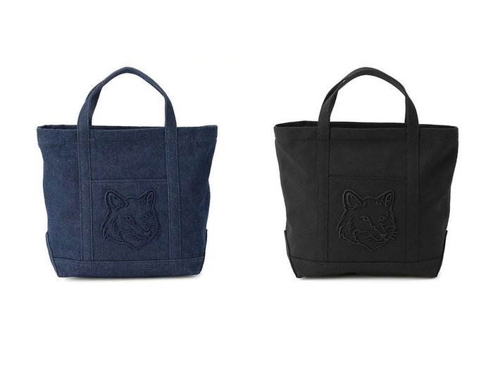 【MAISON KITSUNE/メゾン キツネ】のFOX HEAD SMALL TOTE&FOX HEAD SMALL TOTE おすすめ人気トレンドファッション通販アイテム 人気、トレンドファッション・服の通販 founy(ファニー) ファッション Fashion レディースファッション Fashion for Women バッグ Bags 2025年 2025 2025-2026秋冬・A/W Autumn/Winter 2025–26 AW25–26 ショルダー Shoulder, Shoulder Strap チェック Check, Plaid, Tartan デニム Denim, Jeans Material ラップ Wrap, Wrap Design |ID:crp329100000223139