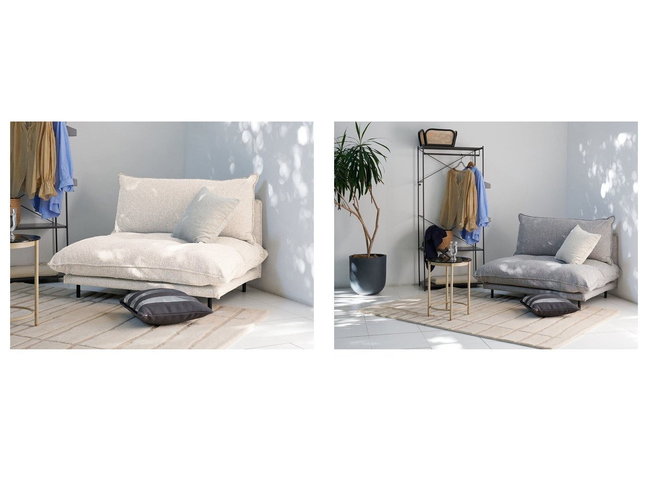 【journal standard Furniture/ジャーナルスタンダード ファニチャー】のポルト ソファ ロー 幅120cm(ブークレ) おすすめ!インテリア雑貨、家具の通販 おすすめ人気トレンドファッション通販アイテム インテリア・キッズ・メンズ・レディースファッション・服の通販 founy(ファニー) 　クッション　Cushion, Throw Pillow　テーブル　Table, Dining Table　フラット　Flat, Flat Shoes　ホーム・キャンプ・アウトドア・お取り寄せ　Home Living / Home & Lifestyle / Camping Gear / Outdoor Camping　家具・インテリア　Home Furniture & Interior. Stylish & Functional Living Spaces　ソファー　Couches & Sofas　イエロー系　Yellow　グレー系　Gray　|ID:crp329100000223151