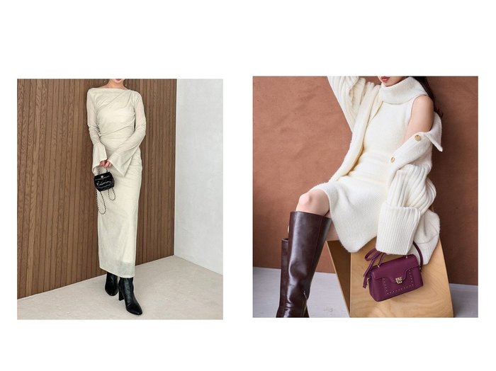 【SNIDEL/スナイデル】のフロッキーベロアドレープドレス&タートルネックミニニットワンピース おすすめ！トレンド、レディースファッションの通販 おすすめ人気トレンドファッション通販アイテム 人気、トレンドファッション・服の通販 founy(ファニー) ファッション Fashion レディースファッション Fashion for Women ワンピース Dresses ニットワンピース Knit Dresses トップス・カットソー Cut & Sew Tops ベロアトップス Velour Tops / Velvet-Look Items フォーマル・パーティードレス・結婚式用ドレス Elegant & Casual Dresses おすすめ Recommended / Our Picks ウェーブ Wavy Pattern カーディガン Cardigan, Knitwear タートル Turtleneck, Turtle Collar タートルネック Turtleneck, High Neck トレンド Trend, Trending Now フィット Fit, Slim Fit エレガント 上品 Elegant 今季 This Season, Current Season ストレート Straight, Straight Cut スリット Slit, Slit Detail ドレス Dress, One-Piece ドレープ Drape, Draping Fabric A/W・秋冬 Autumn/Winter |ID:crp329100000223160