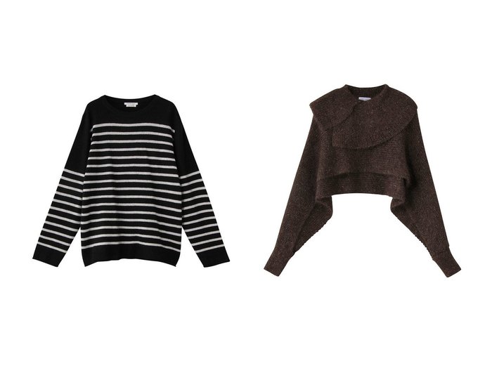 【1er Arrondissement/プルミエ アロンディスモン】の【near NIPPON】ニット&【COUTURE D ADAM】ニット おすすめ！トレンド、レディースファッションの通販 おすすめ人気トレンドファッション通販アイテム 人気、トレンドファッション・服の通販 founy(ファニー) ファッション Fashion レディースファッション Fashion for Women トップス・カットソー Cut & Sew Tops ニット Knit Tops & Sweaters カジュアルプルオーバー・ニットトップス Pullovers & Knit Tops / Casual Pullovers スラックス Slacks, Dress Pants デニム Denim, Jeans Material ベーシック Basic, Essential ボーダー Border, Stripe 定番 Standard, Basic Item 新作・新入荷 New Arrivals / New In |ID:crp329100000223171