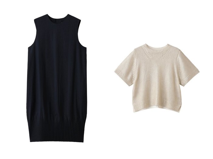【mizuiro ind/ミズイロ インド】のO プルオーバー&pleats hem N.S OP ワンピース おすすめ！トレンド、レディースファッションの通販 おすすめ人気トレンドファッション通販アイテム 人気、トレンドファッション・服の通販 founy(ファニー) ファッション Fashion レディースファッション Fashion for Women ワンピース Dresses チュニック Tunic Tops & Dresses トップス・カットソー Cut & Sew Tops ニット Knit Tops & Sweaters カジュアルプルオーバー・ニットトップス Pullovers & Knit Tops / Casual Pullovers シンプル Simple, Minimal チュニック Tunic, Long Top パーティ Party, Party Style ロング Long, Long-Length 新作・新入荷 New Arrivals / New In |ID:crp329100000223174