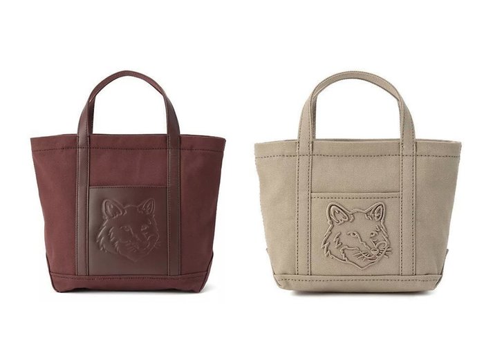 【MAISON KITSUNE/メゾン キツネ】のFOX HEAD MINI TOTE&FOX HEAD SMALL TOTE おすすめ！トレンド、レディースファッションの通販 おすすめ人気トレンドファッション通販アイテム 人気、トレンドファッション・服の通販 founy(ファニー) ファッション Fashion レディースファッション Fashion for Women バッグ Bags 2025年 2025 2025-2026秋冬・A/W Autumn/Winter 2025–26 AW25–26 スタイリッシュ Stylish, Fashionable ポケット Pocket, Pocket Detail A/W・秋冬 Autumn/Winter キャンバス Canvas, Canvas Fabric ショルダー Shoulder, Shoulder Strap ハンド Hand, Handmade フォックス Fox, Fox Fur フロント Front, Front Design |ID:crp329100000223188