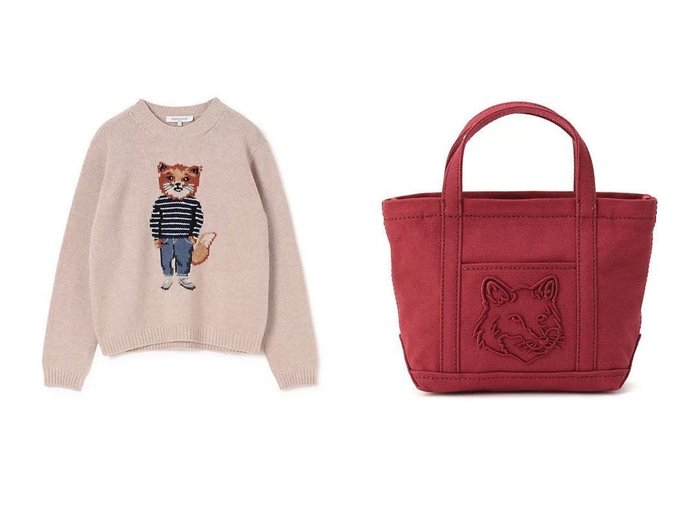 【MAISON KITSUNE/メゾン キツネ】のDRESSED FOX INTARSIA WOOL JUMPER&FOX HEAD MINI TOTE おすすめ！トレンド、レディースファッションの通販 おすすめ人気トレンドファッション通販アイテム 人気、トレンドファッション・服の通販 founy(ファニー) ファッション Fashion レディースファッション Fashion for Women ワンピース Dresses フォーマル・パーティードレス・結婚式用ドレス Elegant & Casual Dresses バッグ Bags 2025年 2025 2025-2026秋冬・A/W Autumn/Winter 2025–26 AW25–26 ショルダー Shoulder, Shoulder Strap デニム Denim, Jeans Material ドロップ Drop Shoulder, Dropped Style フィット Fit, Slim Fit フォックス Fox, Fox Fur ボーダー Border, Stripe リラックス Relax, Relaxed Fit 長袖 Long Sleeve, Full Sleeve キャンバス Canvas, Canvas Fabric ハンド Hand, Handmade フロント Front, Front Design ポケット Pocket, Pocket Detail |ID:crp329100000223189