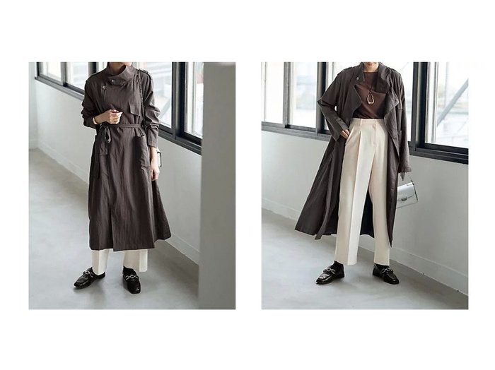 【STYLE DELI/スタイルデリ】の襟元2WAYエアリートレンチコート おすすめ！トレンド、レディースファッションの通販 おすすめ人気トレンドファッション通販アイテム 人気、トレンドファッション・服の通販 founy(ファニー) ファッション Fashion レディースファッション Fashion for Women アウター Coat / Outerwear Collection コート・ロングコート・ピーコート Long Coats, Peacoats & More トレンチコート / 春秋の定番アウター Trench Coats クール Cool, Chic グラデーション Gradient, Ombre シューズ Shoes, Footwear シンプル Simple, Minimal ジャケット Jacket, Outerwear スタンド Stand Collar, Upright Stand トレンチ Trench, Trench Coat バランス Balance, Style Balance ポケット Pocket, Pocket Detail マーブル Marble, Marble Pattern リボン Ribbon, Bow ロング Long, Long-Length |ID:crp329100000223202