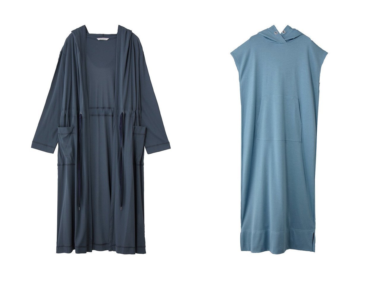 【PLAIN PEOPLE/プレインピープル】のガス強撚フライスフード付きロングカーディガン&ラミーコットン裏毛パーカーワンピース おすすめ！トレンド、レディースファッションの通販 おすすめ人気トレンドファッション通販アイテム インテリア・キッズ・メンズ・レディースファッション・服の通販 founy(ファニー) 　ファッション　Fashion　レディースファッション　Fashion for Women　トップス・カットソー　Cut & Sew Tops　ニット　Knit Tops & Sweaters　カーディガン・羽織り　Layered Style Cardigans　ワンピース　Dresses　チュニック　Tunic Tops & Dresses　カーディガン　Cardigan, Knitwear　シンプル　Simple, Minimal　ロング　Long, Long-Length　新作・新入荷　New Arrivals / New In　ブルー系　Blue　ブラック系　Black　|ID:crp329100000223245