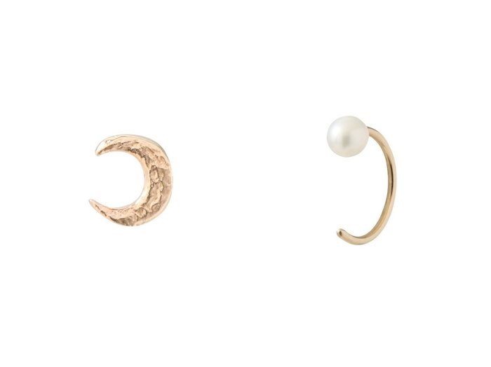 【KAORU/カオル】のMoon ゴールド スタッズピアス(片耳用)&Pearl ゴールド フープピアス(片耳用) おすすめ！トレンド、レディースファッションの通販 おすすめ人気トレンドファッション通販アイテム インテリア・キッズ・メンズ・レディースファッション・服の通販 founy(ファニー) https://founy.com/ ファッション Fashion レディースファッション Fashion for Women ジュエリー Jewelry ファッションリング Fashion Rings イヤリング・フープ・ドロップタイプ Hoop, Drop & Clip Earrings イヤリング Earrings フェミニン Feminine, Girly フォルム Silhouette, Form モチーフ Motif, Design Theme 新作・新入荷 New Arrivals / New In 片耳 One-Ear, Single Earring |ID:crp329100000223247