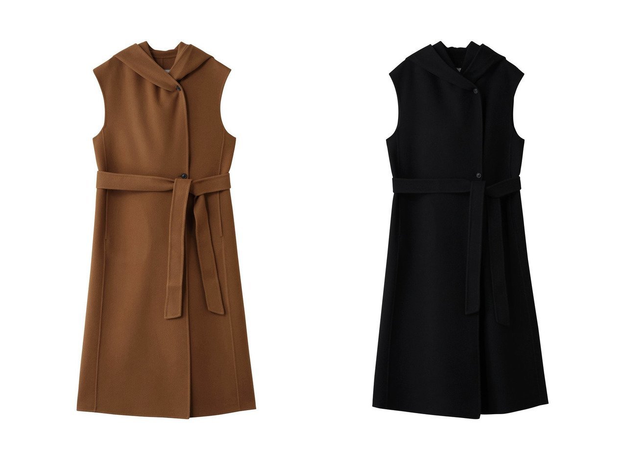 【BEIGE,/ベイジ,】のLEMOORE(レモー)/ウールリバーフード付きロングジレ おすすめ！トレンド、レディースファッションの通販 おすすめ人気トレンドファッション通販アイテム インテリア・キッズ・メンズ・レディースファッション・服の通販 founy(ファニー) 　ファッション　Fashion　レディースファッション　Fashion for Women　アウター　Coat / Outerwear Collection　レディースジャケット・軽アウター　Jackets　おすすめ　Recommended / Our Picks　ジャケット　Jacket, Outerwear　ベスト　Vest, Waistcoat　新作・新入荷　New Arrivals / New In　秋　Autumn　ブラック系　Black　|ID:crp329100000223248