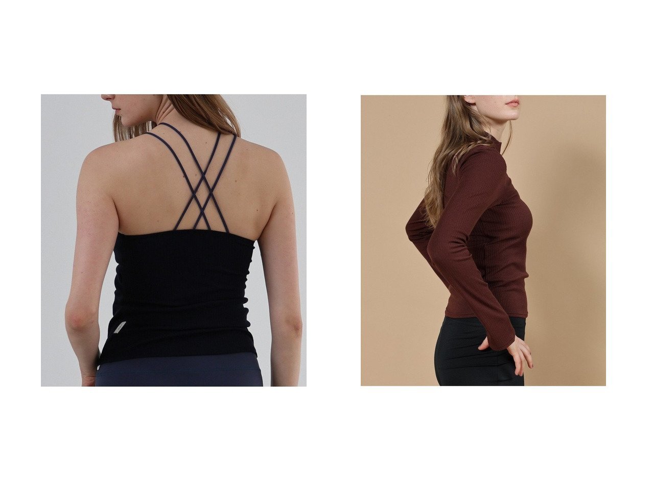 【Julier/ジュリエ】のリブクロスキャミソール&リブロングスリーブプルオーバー おすすめ！トレンド、レディースファッションの通販 おすすめ人気トレンドファッション通販アイテム インテリア・キッズ・メンズ・レディースファッション・服の通販 founy(ファニー) 　ファッション　Fashion　レディースファッション　Fashion for Women　トップス・カットソー　Cut & Sew Tops　キャミソール&ノースリーブ　Camisoles & Sleeveless Tops　スポーツウェア　Functional & Stylish Sportswear　スポーツ トップス　Athletic Tops / Workout Tops / Training Shirts　カジュアルプルオーバー・ニットトップス　Pullovers & Knit Tops / Casual Pullovers　キャミソール　Camisole, Spaghetti Strap Top　スポーツ　Sports, Activewear　ヨガ　Yoga, Yoga Wear　ワーク　Workwear, Utility Style　新作・新入荷　New Arrivals / New In　ホワイト系　White　ブラウン系　Brown　ブルー系　Blue　|ID:crp329100000223252