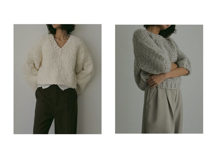 【ETRE TOKYO/エトレトウキョウ】のブラッシュドハーフスリーブハンドニットプルオーバー&2wayハンドニットカーディガン おすすめ！トレンド、レディースファッションの通販 おすすめ人気トレンドファッション通販アイテム 人気、トレンドファッション・服の通販 founy(ファニー) ファッション Fashion レディースファッション Fashion for Women トップス・カットソー Cut & Sew Tops ニット Knit Tops & Sweaters カーディガン・羽織り Layered Style Cardigans カジュアルプルオーバー・ニットトップス Pullovers & Knit Tops / Casual Pullovers おすすめ Recommended / Our Picks カーディガン Cardigan, Knitwear ショート Short, Short Length バランス Balance, Style Balance ルーズ Loose, Oversized 今季 This Season, Current Season 新作・新入荷 New Arrivals / New In ウォーム Warm Fabric コンパクト Compact, Small Size スリーブ Sleeve, Long Sleeve / Short Sleeve フロント Front, Front Design ミドル Middle Length, Mid Height 手編み Hand-Knitted, Handmade Knit 秋 Autumn |ID:crp329100000223255