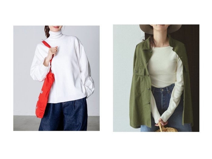 【MY WEAKNESS/マイ ウィークネス】のElla Knit&Jungle Fatigue Shirt おすすめ！トレンド、レディースファッションの通販 おすすめ人気トレンドファッション通販アイテム 人気、トレンドファッション・服の通販 founy(ファニー) ファッション Fashion レディースファッション Fashion for Women トップス・カットソー Cut & Sew Tops ニット Knit Tops & Sweaters カジュアルプルオーバー・ニットトップス Pullovers & Knit Tops / Casual Pullovers アウター Coat / Outerwear Collection レディースジャケット・軽アウター Jackets シンプル Simple, Minimal スリット Slit, Slit Detail ハイネック High Neck, Mock Neck エレガント 上品 Elegant 新作・新入荷 New Arrivals / New In |ID:crp329100000223259