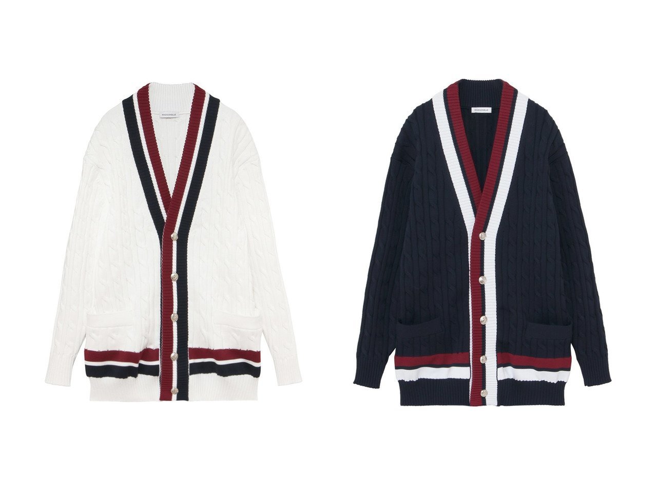 【MADISONBLUE/マディソンブルー】のTENNIS SWEATER CD セーター カーディガン おすすめ！トレンド、レディースファッションの通販 おすすめ人気トレンドファッション通販アイテム インテリア・キッズ・メンズ・レディースファッション・服の通販 founy(ファニー) 　ファッション　Fashion　レディースファッション　Fashion for Women　トップス・カットソー　Cut & Sew Tops　ニット　Knit Tops & Sweaters　カーディガン・羽織り　Layered Style Cardigans　レディースパーカー・カジュアルフーディー　Casual Hoodies & Sweatshirts　スウェット・クルーネックトップス　Sweatshirts & Crewnecks / Relaxed Fit Sweat Tops　カーディガン　Cardigan, Knitwear　スポーティ　Sporty, Casual Athletic　セーター　Sweater, Knitwear　ビッグ　Big, Oversized　新作・新入荷　New Arrivals / New In　ホワイト系　White　ブルー系　Blue　|ID:crp329100000223266
