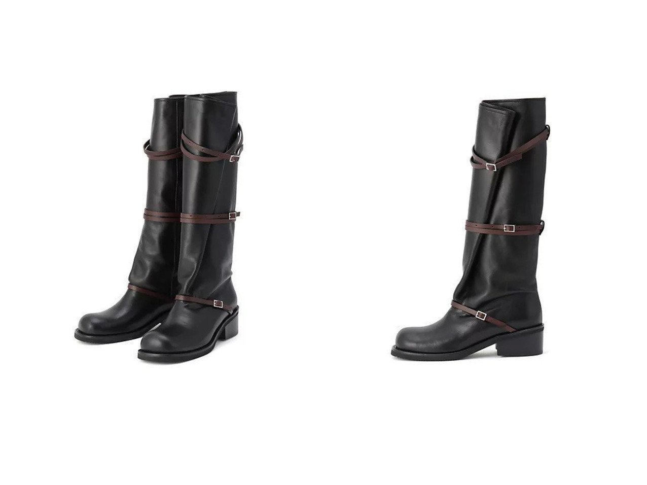 【AMOMENTO/アモーメント】のBELT LONG BOOTS おすすめ！トレンド、レディースファッションの通販 おすすめ人気トレンドファッション通販アイテム インテリア・キッズ・メンズ・レディースファッション・服の通販 founy(ファニー) 　ファッション　Fashion　レディースファッション　Fashion for Women　2025年　2025　2025-2026秋冬・A/W　Autumn/Winter 2025–26 AW25–26　ロング　Long, Long-Length　ブラック系　Black　|ID:crp329100000223278
