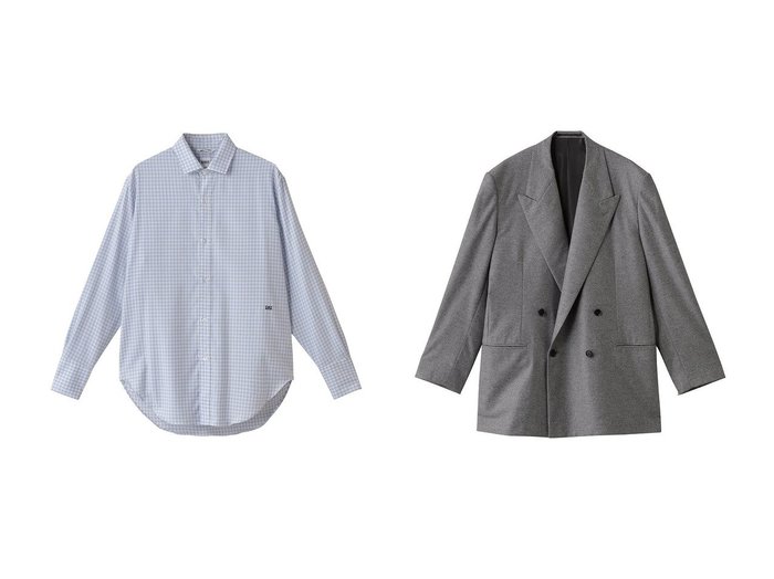 【BOWTE/バウト】のWORSTED SERGE SAX-BLUE GINGHAM DRESS SHIRT&EXTRAFINE COLLEGE FLANNEL DOUBLE BREASTED TAILOR JK おすすめ！トレンド、レディースファッションの通販 おすすめ人気トレンドファッション通販アイテム 人気、トレンドファッション・服の通販 founy(ファニー) ファッション Fashion レディースファッション Fashion for Women トップス・カットソー Cut & Sew Tops シャツ・ブラウス・オフィスカジュアル Elegant Blouses & Button-Ups ワンピース Dresses フォーマル・パーティードレス・結婚式用ドレス Elegant & Casual Dresses アウター Coat / Outerwear Collection レディースジャケット・軽アウター Jackets ギンガム Gingham, Gingham Fabric スリーブ Sleeve, Long Sleeve / Short Sleeve チェック Check, Plaid, Tartan リラックス Relax, Relaxed Fit ロング Long, Long-Length ビジネス 仕事 通勤 Business / Work / Commuting 新作・新入荷 New Arrivals / New In |ID:crp329100000223292