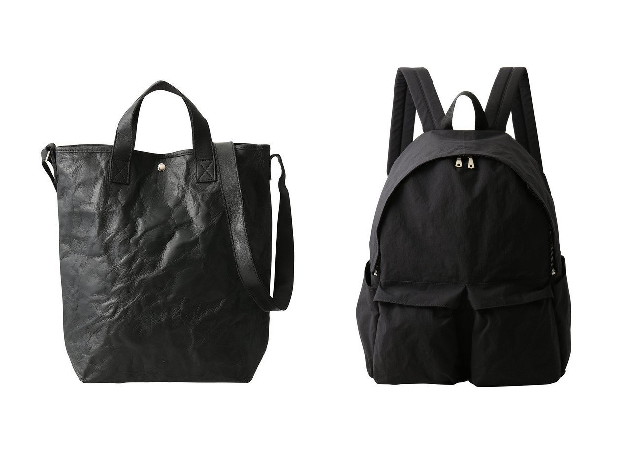 【MAISON SPECIAL/メゾンスペシャル】のナイロンバックパック&アルミボンディングレザーショルダーバッグ おすすめ！トレンド、レディースファッションの通販 おすすめ人気トレンドファッション通販アイテム インテリア・キッズ・メンズ・レディースファッション・服の通販 founy(ファニー) 　ファッション　Fashion　レディースファッション　Fashion for Women　バッグ　Bags　ユニセックス　Unisex, Genderless　テクスチャー　Texture, Textured Fabric　フォルム　Silhouette, Form　ボンディング　Bonding, Bonded Fabric　新作・新入荷　New Arrivals / New In　ブラック系　Black　|ID:crp329100000223298