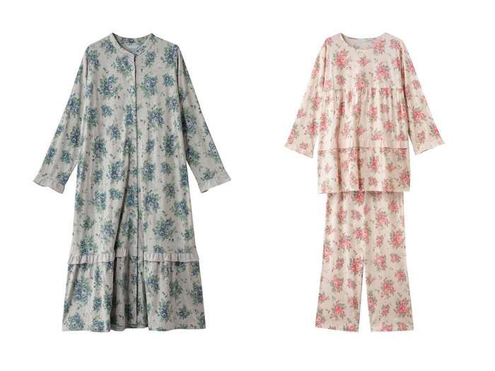 【KID BLUE/キッドブルー】の25オータムローズNナイティ&25オータムローズNパジャマ 【ルームウェア】おすすめ！トレンド、レディースファッションの通販 おすすめ人気トレンドファッション通販アイテム 人気、トレンドファッション・服の通販 founy(ファニー) おすすめ Recommended / Our Picks オータム Autumn Fashion ギャザー Gathered, Ruffled ティアード Tiered, Tiered Style パジャマ Pajamas, Sleepwear フリル Frill, Ruffle ローズ Rose, Rose Motif エレガント 上品 Elegant 新作・新入荷 New Arrivals / New In |ID:crp329100000223299