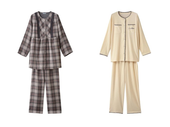 【KID BLUE/キッドブルー】のトリプルガーゼオンブレーチェックパジャマ&ブランケットパイルパジャマ 【ルームウェア】おすすめ！トレンド、レディースファッションの通販 おすすめ人気トレンドファッション通販アイテム 人気、トレンドファッション・服の通販 founy(ファニー) おすすめ Recommended / Our Picks ストレート Straight, Straight Cut バランス Balance, Style Balance パジャマ Pajamas, Sleepwear ボックス Boxy, Box Shape ボトム Bottoms, Lower Wear リラックス Relax, Relaxed Fit 定番 Standard, Basic Item 新作・新入荷 New Arrivals / New In 無地 Plain, Solid Color |ID:crp329100000223300