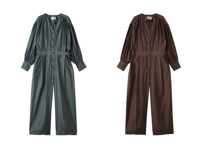 【1er Arrondissement/プルミエ アロンディスモン】のシルクコンビネゾン おすすめ！トレンド、レディースファッションの通販 おすすめ人気トレンドファッション通販アイテム 人気、トレンドファッション・服の通販 founy(ファニー) 　ファッション　Fashion　レディースファッション　Fashion for Women　パンツ　Pants & Trousers　オーガンジー　Organza Fabric　ギャザー　Gathered, Ruffled　コンビネゾン　Jumpsuit, All-in-One　シルク　Silk, 100% Silk　リュクス　Luxury, Elegant, High-End, Chic　エレガント 上品　Elegant　新作・新入荷　New Arrivals / New In　|ID:crp329100000223312