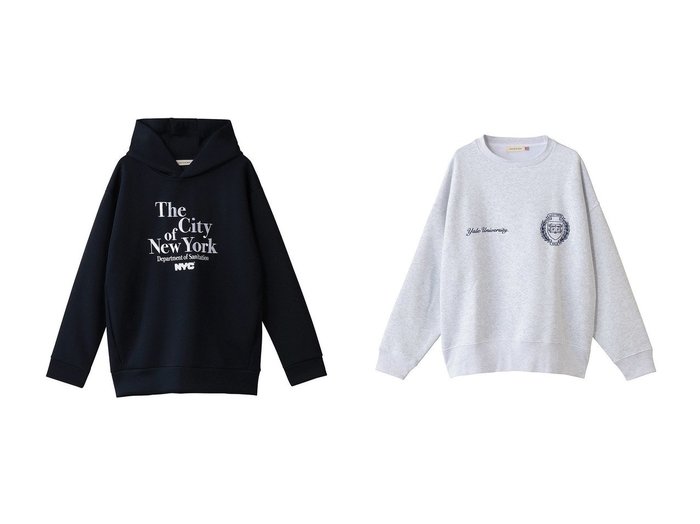 【heliopole/エリオポール】の【GOOD ROCK SPEED】NYC フーディー&【GOOD ROCK SPEED】YALE スウェットシャツ おすすめ！トレンド、レディースファッションの通販 おすすめ人気トレンドファッション通販アイテム 人気、トレンドファッション・服の通販 founy(ファニー) 　ファッション　Fashion　レディースファッション　Fashion for Women　トップス・カットソー　Cut & Sew Tops　シャツ・ブラウス・オフィスカジュアル　Elegant Blouses & Button-Ups　レディースパーカー・カジュアルフーディー　Casual Hoodies & Sweatshirts　ロングTシャツ・Tシャツ　Longline T-Shirts & Tees　スウェット・クルーネックトップス　Sweatshirts & Crewnecks / Relaxed Fit Sweat Tops　カットソー・ベーシックTシャツ　Cut-and-Sewn Tops / Stretch Tees & Basics　スウェット / スエット　Sweatshirt, Sweatwear　フロント　Front, Front Design　新作・新入荷　New Arrivals / New In　|ID:crp329100000223325