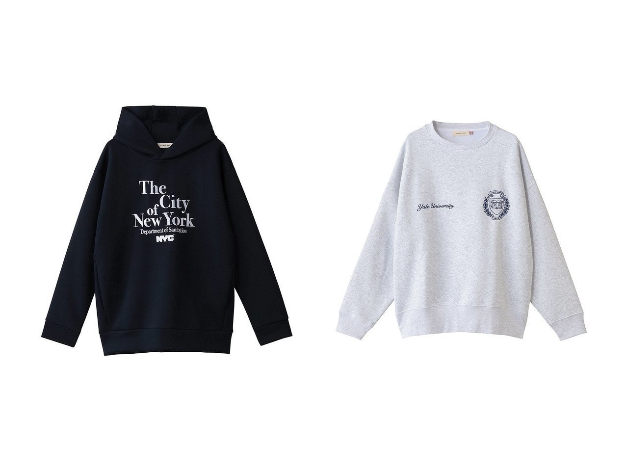 【heliopole/エリオポール】の【GOOD ROCK SPEED】NYC フーディー&【GOOD ROCK SPEED】YALE スウェットシャツ おすすめ！トレンド、レディースファッションの通販 おすすめ人気トレンドファッション通販アイテム インテリア・キッズ・メンズ・レディースファッション・服の通販 founy(ファニー) 　ファッション　Fashion　レディースファッション　Fashion for Women　トップス・カットソー　Cut & Sew Tops　シャツ・ブラウス・オフィスカジュアル　Elegant Blouses & Button-Ups　レディースパーカー・カジュアルフーディー　Casual Hoodies & Sweatshirts　ロングTシャツ・Tシャツ　Longline T-Shirts & Tees　スウェット・クルーネックトップス　Sweatshirts & Crewnecks / Relaxed Fit Sweat Tops　カットソー・ベーシックTシャツ　Cut-and-Sewn Tops / Stretch Tees & Basics　スウェット / スエット　Sweatshirt, Sweatwear　フロント　Front, Front Design　新作・新入荷　New Arrivals / New In　グレー系　Gray　ブルー系　Blue　|ID:crp329100000223325