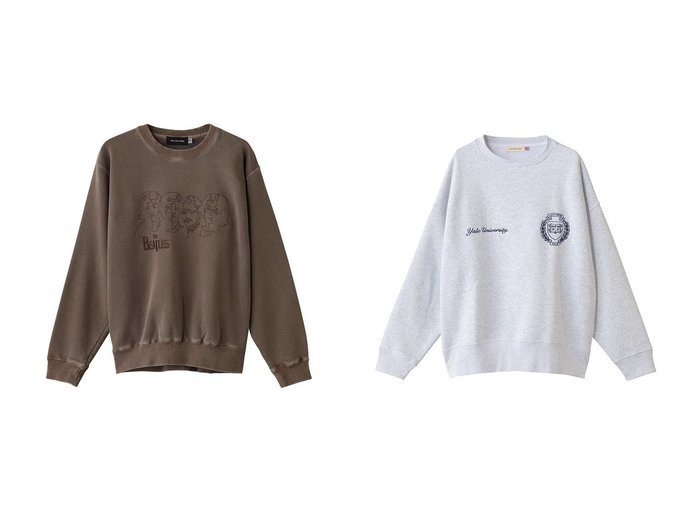 【heliopole/エリオポール】の【GOOD ROCK SPEED】BEATLES スウェットシャツ&【GOOD ROCK SPEED】YALE スウェットシャツ おすすめ！トレンド、レディースファッションの通販 おすすめ人気トレンドファッション通販アイテム 人気、トレンドファッション・服の通販 founy(ファニー) 　ファッション　Fashion　レディースファッション　Fashion for Women　トップス・カットソー　Cut & Sew Tops　シャツ・ブラウス・オフィスカジュアル　Elegant Blouses & Button-Ups　レディースパーカー・カジュアルフーディー　Casual Hoodies & Sweatshirts　ロングTシャツ・Tシャツ　Longline T-Shirts & Tees　スウェット・クルーネックトップス　Sweatshirts & Crewnecks / Relaxed Fit Sweat Tops　カットソー・ベーシックTシャツ　Cut-and-Sewn Tops / Stretch Tees & Basics　おすすめ　Recommended / Our Picks　スラックス　Slacks, Dress Pants　デニム　Denim, Jeans Material　フロント　Front, Front Design　ミックス　Mix, Mixed Style　新作・新入荷　New Arrivals / New In　|ID:crp329100000223326