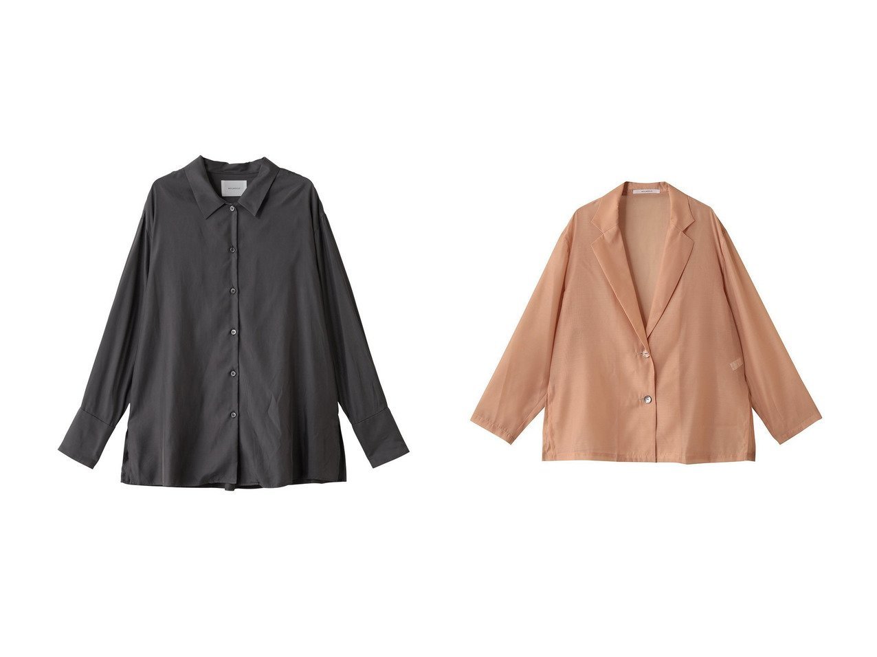 【MIDIUMISOLID/ミディウミソリッド】のrelax cupro shirt シャツ&sheer shirt JK ジャケット おすすめ！トレンド、レディースファッションの通販 おすすめ人気トレンドファッション通販アイテム インテリア・キッズ・メンズ・レディースファッション・服の通販 founy(ファニー) 　ファッション　Fashion　レディースファッション　Fashion for Women　トップス・カットソー　Cut & Sew Tops　シャツ・ブラウス・オフィスカジュアル　Elegant Blouses & Button-Ups　アウター　Coat / Outerwear Collection　レディースジャケット・軽アウター　Jackets　とろみ　Fluid, Flowy Fabric　なめらか　Smooth, Silky Texture　カフス　Cuff Design　キュプラ　Cupro, Eco Fabric　シンプル　Simple, Minimal　スリーブ　Sleeve, Long Sleeve / Short Sleeve　ロング　Long, Long-Length　新作・新入荷　New Arrivals / New In　グレー系　Gray　ブラック系　Black　|ID:crp329100000223330