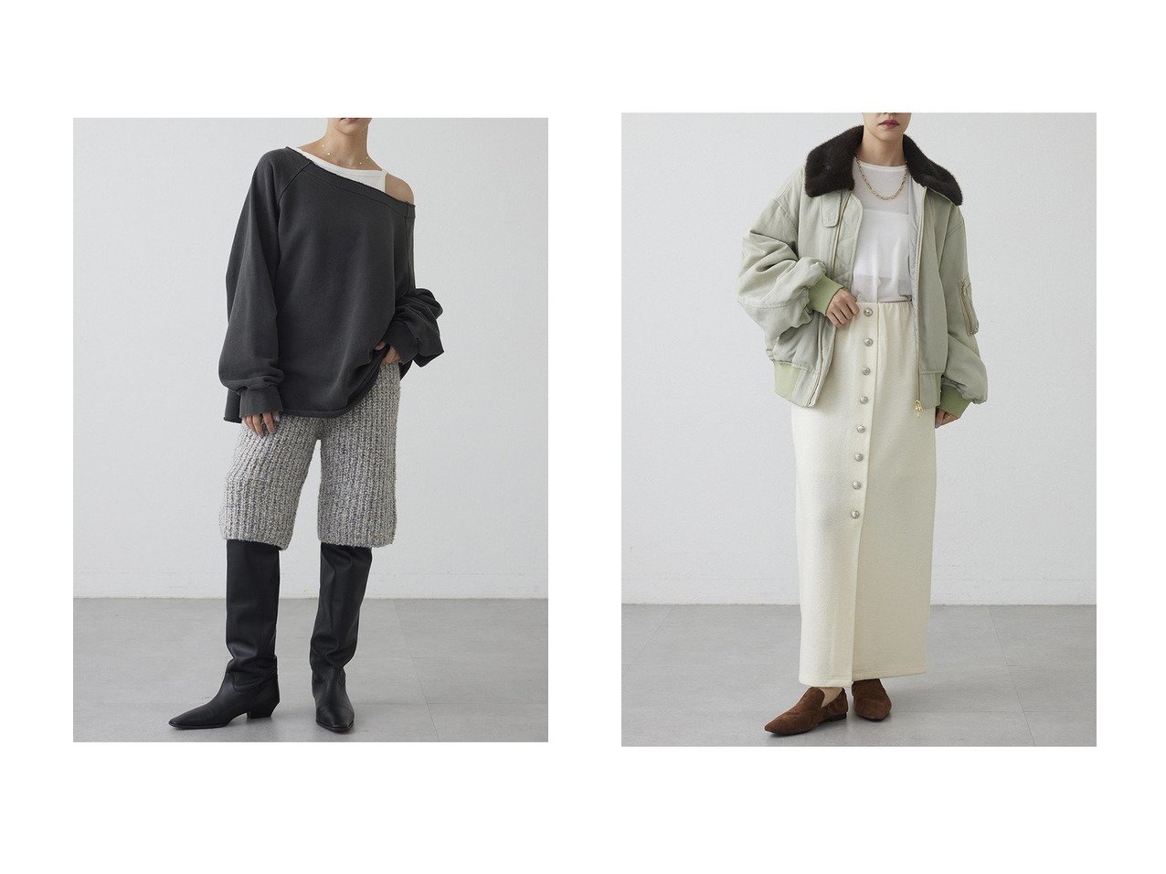 【Whim Gazette/ウィムガゼット】の【THE PAUSE】ニットハーフパンツ&【THE PAUSE】ウールジャージボタンスカート おすすめ！トレンド、レディースファッションの通販 おすすめ人気トレンドファッション通販アイテム インテリア・キッズ・メンズ・レディースファッション・服の通販 founy(ファニー) 　ファッション　Fashion　レディースファッション　Fashion for Women　スカート　Skirts　ロングスカート　Long Skirts / Maxi & Midi Skirts　パンツ　Pants & Trousers　ショートパンツ・ハーフパンツ　High-Waisted & Relaxed Shorts　カットソー　Cut and Sewn Top　シルバー　Silver, Metallic Silver　ストレッチ　Stretch, Stretchy Fabric　タイトスカート　Pencil Skirt, Tight Skirt　フロント　Front, Front Design　メタル　Metal, Metal Parts　リラックス　Relax, Relaxed Fit　ロング　Long, Long-Length　新作・新入荷　New Arrivals / New In　A/W・秋冬　Autumn/Winter　おすすめ　Recommended / Our Picks　クラシカル　Classical, Vintage-Inspired　シューズ　Shoes, Footwear　ショート　Short, Short Length　セットアップ　Set-Up, Coordinated Outfit　ミックス　Mix, Mixed Style　イエロー系　Yellow　ブルー系　Blue　ブラック系　Black　グレー系　Gray　|ID:crp329100000223370