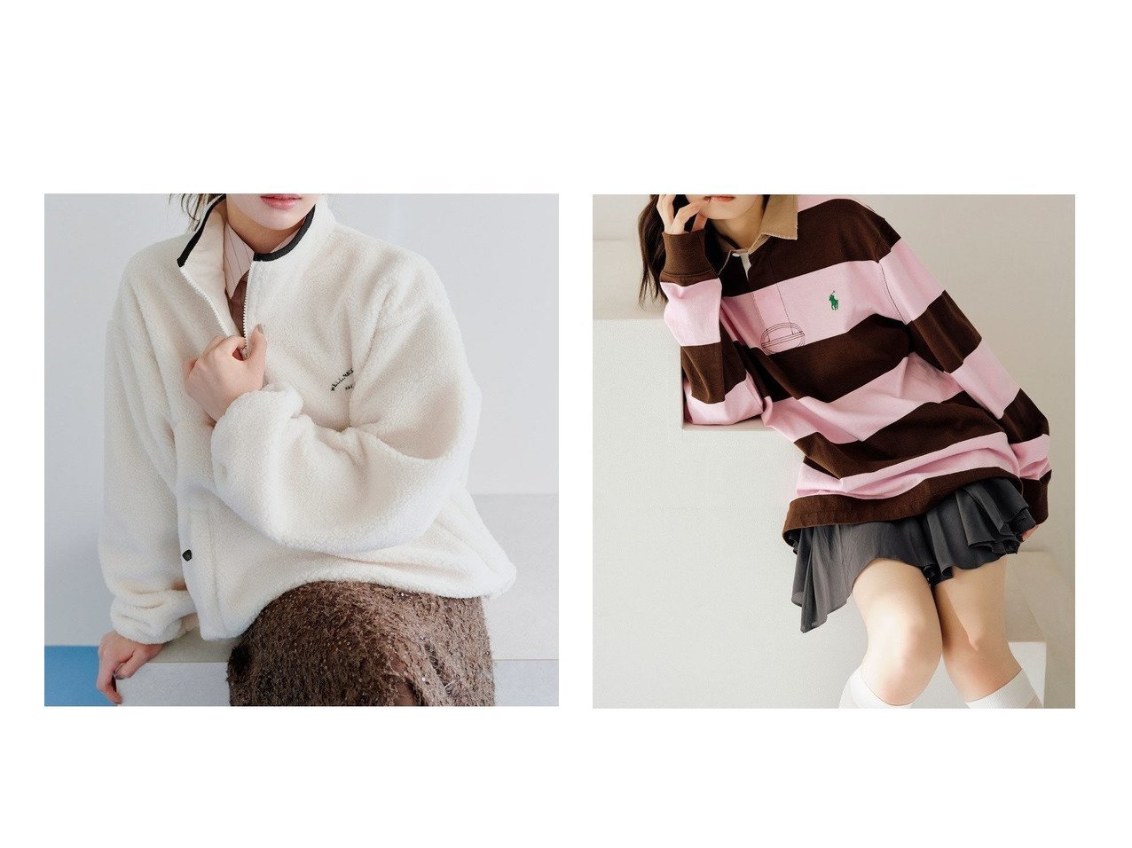 【SNIDEL/スナイデル】のハーフジッププルオーバー&【POLO RALPH LAUREN】ラグビーシャツ おすすめ！トレンド、レディースファッションの通販 おすすめ人気トレンドファッション通販アイテム インテリア・キッズ・メンズ・レディースファッション・服の通販 founy(ファニー) 　ファッション　Fashion　レディースファッション　Fashion for Women　トップス・カットソー　Cut & Sew Tops　シャツ・ブラウス・オフィスカジュアル　Elegant Blouses & Button-Ups　カジュアルプルオーバー・ニットトップス　Pullovers & Knit Tops / Casual Pullovers　ストライプ　Stripe, Striped Pattern　スマート　Smart, Elegant　フェミニン　Feminine, Girly　ミニスカート　Mini Skirt, Short Skirt　リラックス　Relax, Relaxed Fit　ルーズ　Loose, Oversized　今季　This Season, Current Season　スポーティ　Sporty, Casual Athletic　トレンド　Trend, Trending Now　ドローストリング　Drawstring, Pull Cord　ポケット　Pocket, Pocket Detail　レオパード　Leopard, Animal Print　おすすめ　Recommended / Our Picks　|ID:crp329100000223392