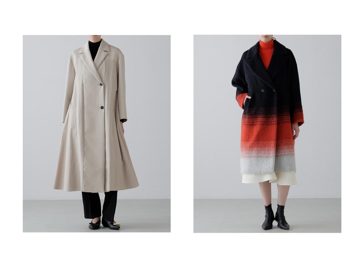 【ADORE/アドーア】のタフタコンビトリプルクロスコート&グラデーションシャギーコート おすすめ！トレンド、レディースファッションの通販 おすすめ人気トレンドファッション通販アイテム インテリア・キッズ・メンズ・レディースファッション・服の通販 founy(ファニー) 　ファッション　Fashion　レディースファッション　Fashion for Women　アウター　Coat / Outerwear Collection　コート・ロングコート・ピーコート　Long Coats, Peacoats & More　アンゴラ　Angora Knitwear　グラデーション　Gradient, Ombre　ロング　Long, Long-Length　新作・新入荷　New Arrivals / New In　コンビ　Combo, Combination Style　タフタ　Taffeta, Structured Fabric　トリプル　Triple, Three Layers　フェミニン　Feminine, Girly　マニッシュ　Mannish, Boyish　ライナー　Liner, Inner Layer　冬　Winter / This Winter　羽織　Haori, Light Jacket　ブラック系　Black　ベージュ系　Beige　|ID:crp329100000223393