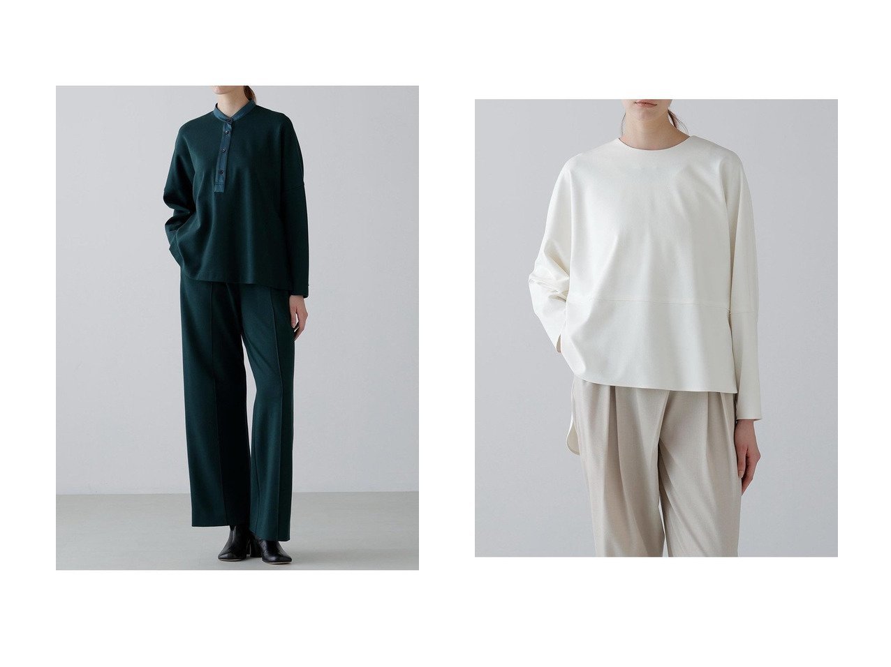 【ADORE/アドーア】のジョーゼットジャージープルオーバー&ストレッチポンチプルオーバー おすすめ！トレンド、レディースファッションの通販 おすすめ人気トレンドファッション通販アイテム インテリア・キッズ・メンズ・レディースファッション・服の通販 founy(ファニー) 　ファッション　Fashion　レディースファッション　Fashion for Women　トップス・カットソー　Cut & Sew Tops　シャツ・ブラウス・オフィスカジュアル　Elegant Blouses & Button-Ups　ロングTシャツ・Tシャツ　Longline T-Shirts & Tees　カジュアルプルオーバー・ニットトップス　Pullovers & Knit Tops / Casual Pullovers　カットソー・ベーシックTシャツ　Cut-and-Sewn Tops / Stretch Tees & Basics　おすすめ　Recommended / Our Picks　ジョーゼット　Georgette, Semi-Sheer Fabric　スリーブ　Sleeve, Long Sleeve / Short Sleeve　セットアップ　Set-Up, Coordinated Outfit　センター　Center, Center Line　ドット　Polka Dot, Dot Pattern　ロング　Long, Long-Length　新作・新入荷　New Arrivals / New In　グレー系　Gray　ホワイト系　White　ブラック系　Black　グリーン系　Green　|ID:crp329100000223402