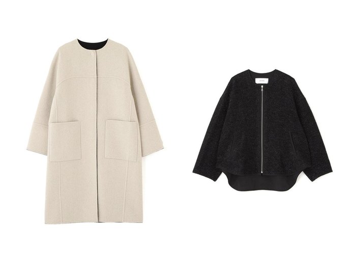 【ADORE/アドーア】のCa混2TONEリバーコクーンコート&フィルムモールツイードジャケット おすすめ！トレンド、レディースファッションの通販 おすすめ人気トレンドファッション通販アイテム 人気、トレンドファッション・服の通販 founy(ファニー) ファッション Fashion レディースファッション Fashion for Women アウター Coat / Outerwear Collection レディースジャケット・軽アウター Jackets コート・ロングコート・ピーコート Long Coats, Peacoats & More ジャケット Jacket, Outerwear ツイード／ツィード Choker, Choker Necklace ツイード Twill, Twill Weave フロント Front, Front Design メタル Metal, Metal Parts ラウンド Round, Round Neck エレガント 上品 Elegant 新作・新入荷 New Arrivals / New In |ID:crp329100000223403