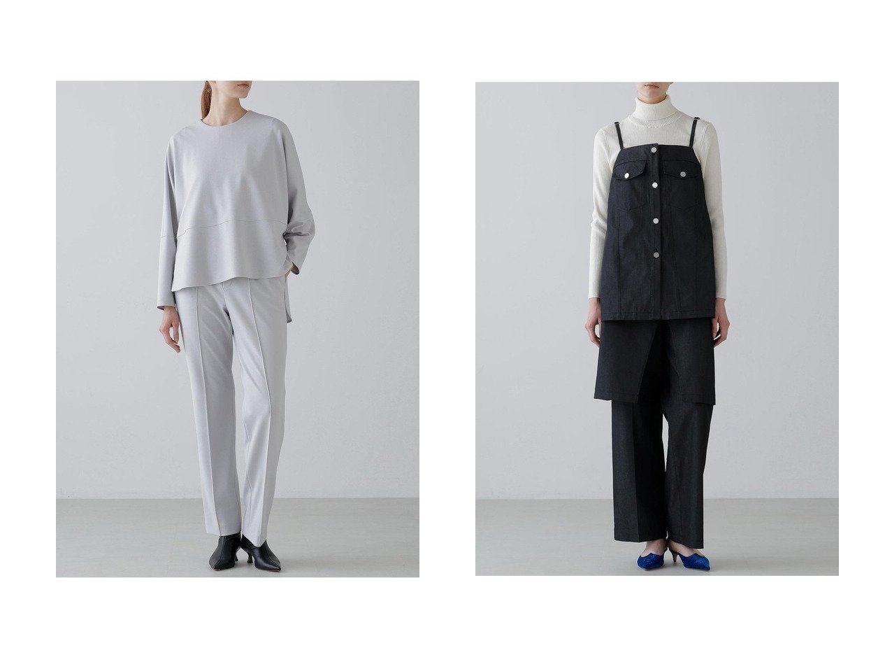 【ADORE/アドーア】のジョーゼットジャージーパンツ&デニムライクストレッチパンツ おすすめ！トレンド、レディースファッションの通販 おすすめ人気トレンドファッション通販アイテム インテリア・キッズ・メンズ・レディースファッション・服の通販 founy(ファニー) 　ファッション　Fashion　レディースファッション　Fashion for Women　パンツ　Pants & Trousers　クール　Cool, Chic　ストレッチ　Stretch, Stretchy Fabric　デニム　Denim, Jeans Material　フィット　Fit, Slim Fit　ボトム　Bottoms, Lower Wear　新作・新入荷　New Arrivals / New In　ブラック系　Black　グレー系　Gray　|ID:crp329100000223407