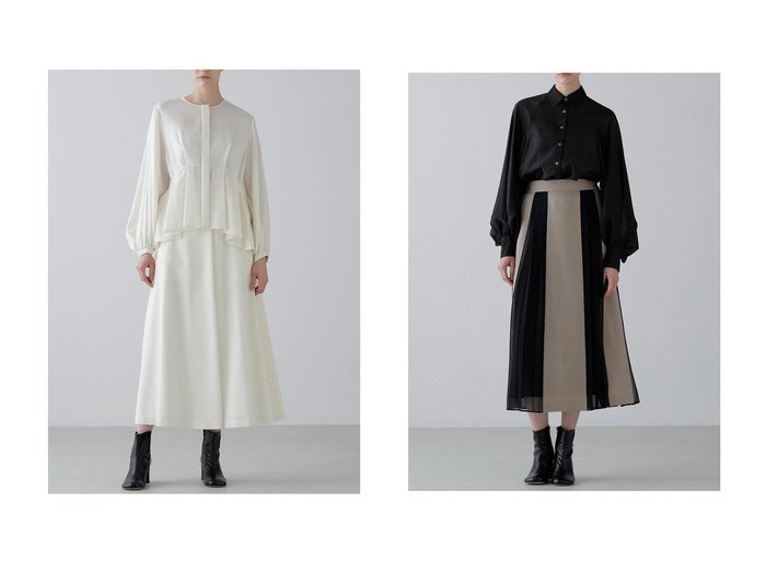 【ADORE/アドーア】のウールアムンゼンスカート&ハイツイストツイルスカート おすすめ！トレンド、レディースファッションの通販 おすすめ人気トレンドファッション通販アイテム 人気、トレンドファッション・服の通販 founy(ファニー) ファッション Fashion レディースファッション Fashion for Women スカート Skirts ロングスカート Long Skirts / Maxi & Midi Skirts シフォン Chiffon, Lightweight Fabric ツイル Twist, Twisted Detail プリーツ Pleats, Pleated ミックス Mix, Mixed Style ロング Long, Long-Length エレガント 上品 Elegant 新作・新入荷 New Arrivals / New In |ID:crp329100000223409
