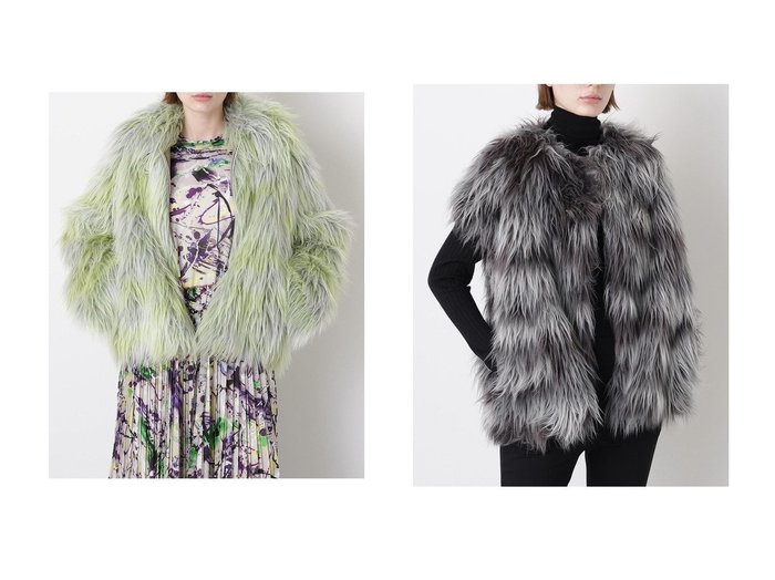 【hueLe Museum/ヒューエルミュージアム】の【STUMBLY】Gradation Dyed Fur Touch Jacket&【STUMBLY】Gradation Dyed Fur Touch Gilet おすすめ！トレンド、レディースファッションの通販 おすすめ人気トレンドファッション通販アイテム 人気、トレンドファッション・服の通販 founy(ファニー) ファッション Fashion レディースファッション Fashion for Women アウター Coat / Outerwear Collection レディースジャケット・軽アウター Jackets シンプル Simple, Minimal ジャカード／ジャガード Jacquard, Woven Pattern ジャケット Jacket, Outerwear フロント Front, Front Design ミックス Mix, Mixed Style リアル Real, Realistic エレガント 上品 Elegant 新作・新入荷 New Arrivals / New In |ID:crp329100000223420
