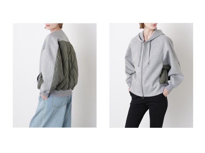 【hueLe Museum/ヒューエルミュージアム】の【STUMBLY】Quilted Combination PO&【STUMBLY】Quilted Combination Hoody おすすめ！トレンド、レディースファッションの通販 おすすめ人気トレンドファッション通販アイテム 人気、トレンドファッション・服の通販 founy(ファニー) ファッション Fashion レディースファッション Fashion for Women トップス・カットソー Cut & Sew Tops シャツ・ブラウス・オフィスカジュアル Elegant Blouses & Button-Ups レディースパーカー・カジュアルフーディー Casual Hoodies & Sweatshirts ロングTシャツ・Tシャツ Longline T-Shirts & Tees スウェット・クルーネックトップス Sweatshirts & Crewnecks / Relaxed Fit Sweat Tops カットソー・ベーシックTシャツ Cut-and-Sewn Tops / Stretch Tees & Basics キルティング Quilted, Quilting タフタ Taffeta, Structured Fabric ベーシック Basic, Essential モダン Modern, Contemporary スリーブ Sleeve, Long Sleeve / Short Sleeve ロング Long, Long-Length |ID:crp329100000223423
