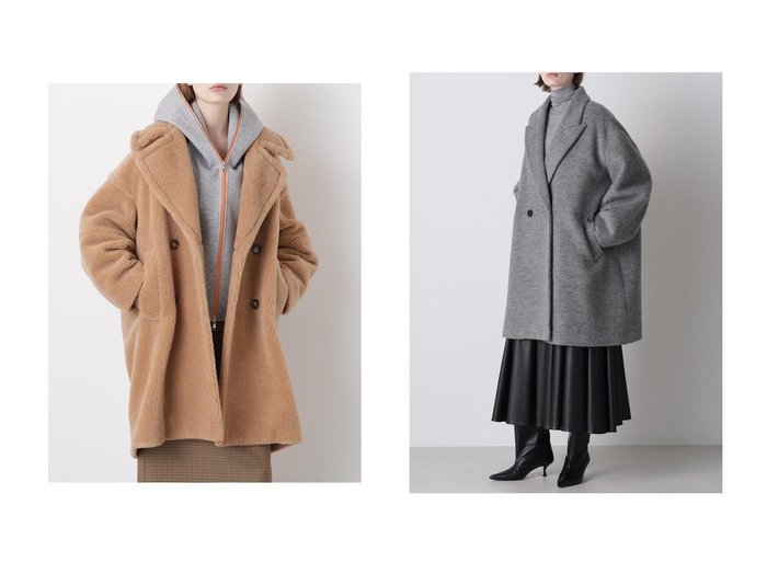 【hueLe Museum/ヒューエルミュージアム】の【hLM】レザーライクフレアスカート&【STUMBLY】New Silhouette Pea Coat おすすめ！トレンド、レディースファッションの通販 おすすめ人気トレンドファッション通販アイテム 人気、トレンドファッション・服の通販 founy(ファニー) ファッション Fashion レディースファッション Fashion for Women スカート Skirts Aライン・フレアスカート A-Line & Flared Skirts ロングスカート Long Skirts / Maxi & Midi Skirts アウター Coat / Outerwear Collection コート・ロングコート・ピーコート Long Coats, Peacoats & More Pコート Pea Coats なめらか Smooth, Silky Texture クラシカル Classical, Vintage-Inspired フレア Flare, Flared ロング Long, Long-Length エレガント 上品 Elegant クラシック Classic, Timeless Style フォルム Silhouette, Form ミドル Middle Length, Mid Height |ID:crp329100000223424