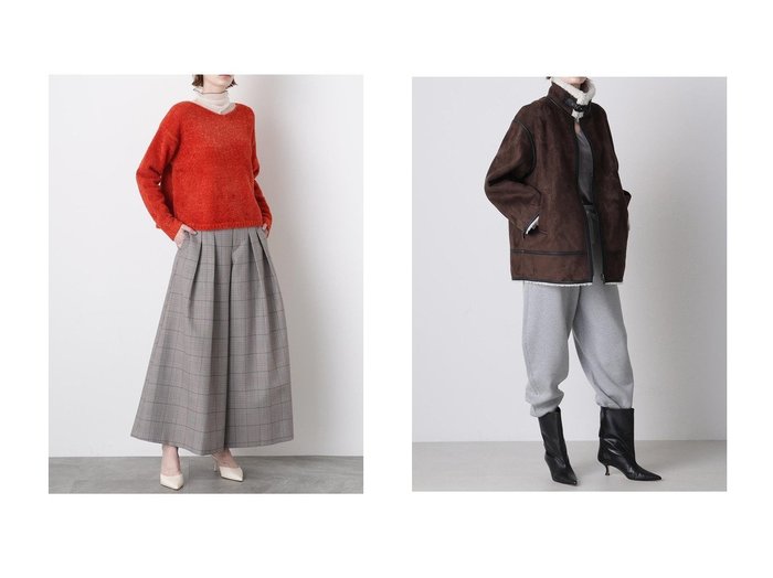 【hueLe Museum/ヒューエルミュージアム】の【hLM】スエットニットパンツ&【STUMBLY】Yarn Dyed Highwaist Pants おすすめ！トレンド、レディースファッションの通販 おすすめ人気トレンドファッション通販アイテム 人気、トレンドファッション・服の通販 founy(ファニー) ファッション Fashion レディースファッション Fashion for Women パンツ Pants & Trousers シューズ Shoes, Footwear スウェット / スエット Sweatshirt, Sweatwear ダブル Double, Double-Breasted ドレープ Drape, Draping Fabric フェイス Face, Facial Design リラックス Relax, Relaxed Fit エレガント 上品 Elegant クラシック Classic, Timeless Style チェック Check, Plaid, Tartan ツイル Twist, Twisted Detail フロント Front, Front Design 新作・新入荷 New Arrivals / New In |ID:crp329100000223432