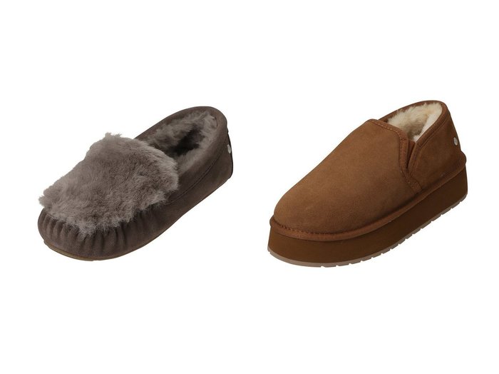 【EMU Australia/エミュ オーストラリア】のCAIRNS REVERSE FUR モカシン&STINGER REEF FLARE スリッポン おすすめ！トレンド、レディースファッションの通販 おすすめ人気トレンドファッション通販アイテム 人気、トレンドファッション・服の通販 founy(ファニー) ファッション Fashion レディースファッション Fashion for Women クッション Cushion, Throw Pillow シューズ Shoes, Footwear シンプル Simple, Minimal スリッポン Slip-On, Loafer フラット Flat, Flat Shoes ライニング Inner Lining, Inner Fabric, Lined 新作・新入荷 New Arrivals / New In |ID:crp329100000223441