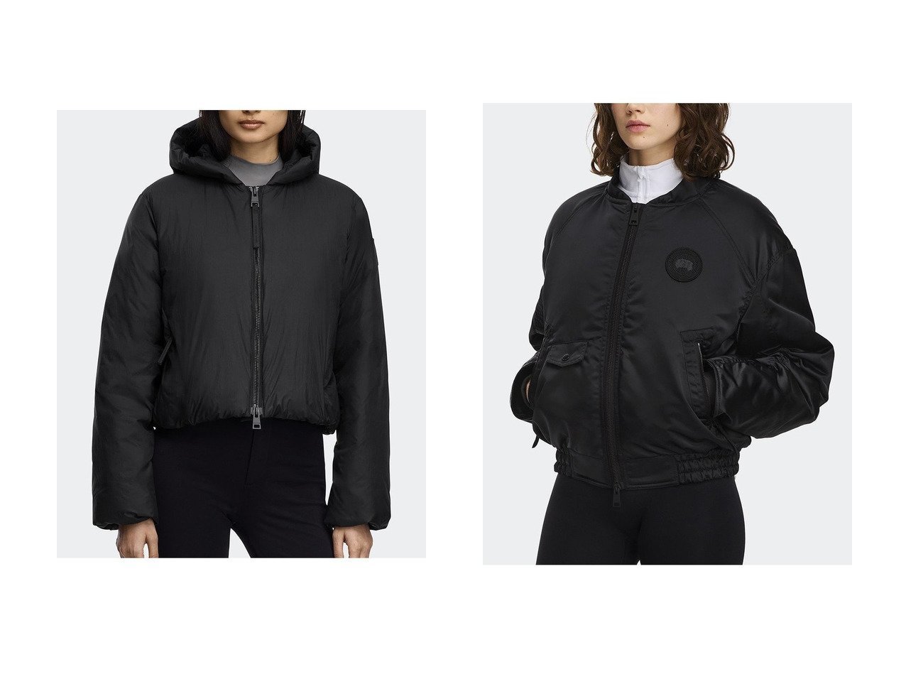 【CANADA GOOSE/カナダグース】の2756WT Elba Jacket エルバ ジャケット&4904WT Jade Bomber ジェイド ボンバー おすすめ！トレンド、レディースファッションの通販 おすすめ人気トレンドファッション通販アイテム インテリア・キッズ・メンズ・レディースファッション・服の通販 founy(ファニー) 　ファッション　Fashion　レディースファッション　Fashion for Women　アウター　Coat / Outerwear Collection　レディースジャケット・軽アウター　Jackets　軽量　Lightweight, Ultra Light　ジップ　Zip, Zipper　ジャケット　Jacket, Outerwear　ダウン　Down, Puffer　ドローコード　Drawcord, Drawstring Cord　定番　Standard, Basic Item　ハンド　Hand, Handmade　フィット　Fit, Slim Fit　ポケット　Pocket, Pocket Detail　モダン　Modern, Contemporary　ラップ　Wrap, Wrap Design　ギャザー　Gathered, Ruffled　クラシック　Classic, Timeless Style　サテン　Satin, Glossy Fabric　フェミニン　Feminine, Girly　リブニット　Rib Knit, Ribbed Knit　ブラック系　Black　|ID:crp329100000223456