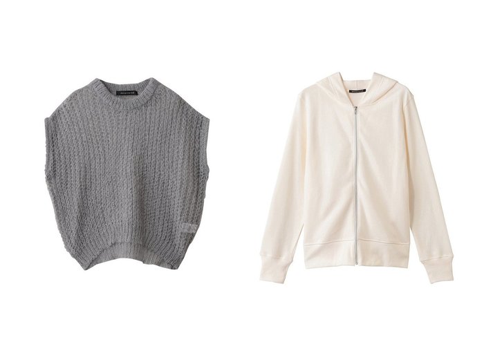 【mizuiro ind/ミズイロ インド】のhairly cocoon wide vest ベスト&brushed back zip hoodie フーディー おすすめ！トレンド、レディースファッションの通販 おすすめ人気トレンドファッション通販アイテム インテリア・キッズ・メンズ・レディースファッション・服の通販 founy(ファニー) https://founy.com/ ファッション Fashion レディースファッション Fashion for Women トップス・カットソー Cut & Sew Tops ニット Knit Tops & Sweaters ベスト&ジレ / 重ね着スタイル Vests & Gilets カジュアルプルオーバー・ニットトップス Pullovers & Knit Tops / Casual Pullovers シャツ・ブラウス・オフィスカジュアル Elegant Blouses & Button-Ups レディースパーカー・カジュアルフーディー Casual Hoodies & Sweatshirts ロングTシャツ・Tシャツ Longline T-Shirts & Tees スウェット・クルーネックトップス Sweatshirts & Crewnecks / Relaxed Fit Sweat Tops カットソー・ベーシックTシャツ Cut-and-Sewn Tops / Stretch Tees & Basics おすすめ Recommended / Our Picks ベスト Vest, Waistcoat メッシュ Mesh, Net Fabric 新作・新入荷 New Arrivals / New In A/W・秋冬 Autumn/Winter シンプル Simple, Minimal ジャケット Jacket, Outerwear フェミニン Feminine, Girly |ID:crp329100000223466