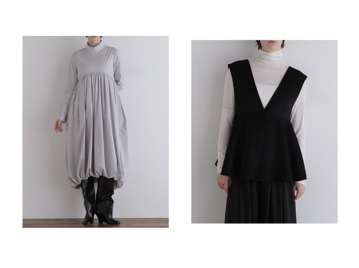 【LE PHIL/ル フィル】のピュアカシミアショートペプラムジレ&タフタバルーンワンピース おすすめ！トレンド、レディースファッションの通販 おすすめ人気トレンドファッション通販アイテム 人気、トレンドファッション・服の通販 founy(ファニー) ファッション Fashion レディースファッション Fashion for Women ワンピース Dresses チュニック Tunic Tops & Dresses アウター Coat / Outerwear Collection レディースジャケット・軽アウター Jackets ショート Short, Short Length スタンダード Standard, Basic ストレッチ Stretch, Stretchy Fabric チュニック Tunic, Long Top ハイネック High Neck, Mock Neck バランス Balance, Style Balance バルーン Balloon, Balloon Silhouette ベスト Vest, Waistcoat ロング Long, Long-Length エレガント 上品 Elegant 新作・新入荷 New Arrivals / New In |ID:crp329100000223479