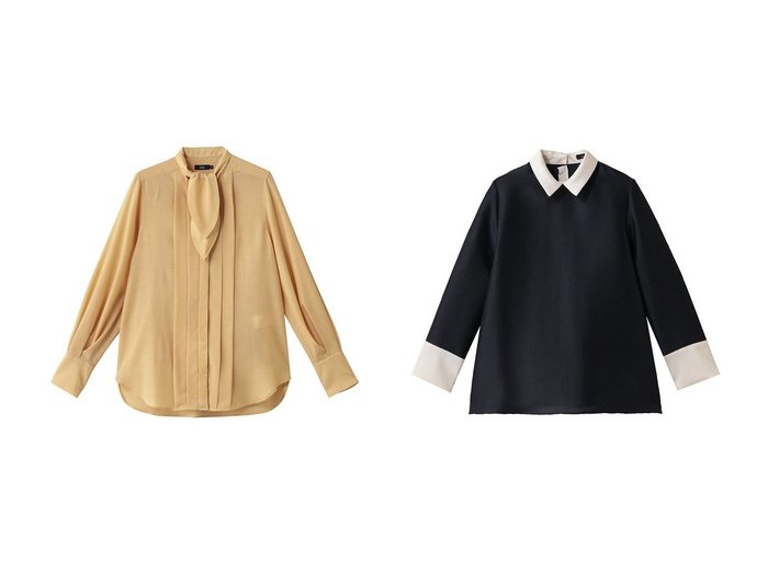 【M Fil/エムフィル】のポリエステル ウール ビエラ フロントタックボウタイブラウス&シルキーWクロス バイカラーブラウス おすすめ！トレンド、レディースファッションの通販 おすすめ人気トレンドファッション通販アイテム 人気、トレンドファッション・服の通販 founy(ファニー) ファッション Fashion レディースファッション Fashion for Women トップス・カットソー Cut & Sew Tops シャツ・ブラウス・オフィスカジュアル Elegant Blouses & Button-Ups クラシカル Classical, Vintage-Inspired スリーブ Sleeve, Long Sleeve / Short Sleeve マニッシュ Mannish, Boyish ロング Long, Long-Length 人気 Popular, Best Seller 新作・新入荷 New Arrivals / New In なめらか Smooth, Silky Texture ジャケット Jacket, Outerwear エレガント 上品 Elegant 冬 Winter / This Winter 長袖 Long Sleeve, Full Sleeve |ID:crp329100000223495