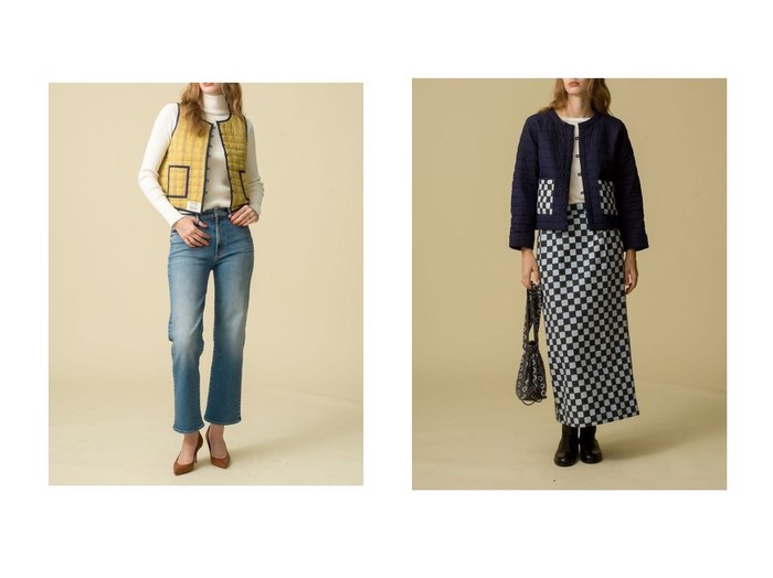 【SZ Blockprints/エスゼット ブロックプリント】のQUILTED VEST DOUBLE THICK STRIPE キルティングベスト&POPPY JACKET DOUBLE CHECK リバーシブルジャケット おすすめ！トレンド、レディースファッションの通販 おすすめ人気トレンドファッション通販アイテム 人気、トレンドファッション・服の通販 founy(ファニー) ファッション Fashion レディースファッション Fashion for Women アウター Coat / Outerwear Collection レディースジャケット・軽アウター Jackets キルティング Quilted, Quilting クロップド Cropped, Short Length コンパクト Compact, Small Size シンプル Simple, Minimal ジャケット Jacket, Outerwear ストライプ Stripe, Striped Pattern パイピング Piping, Trim Design ベスト Vest, Waistcoat 新作・新入荷 New Arrivals / New In 無地 Plain, Solid Color |ID:crp329100000223517