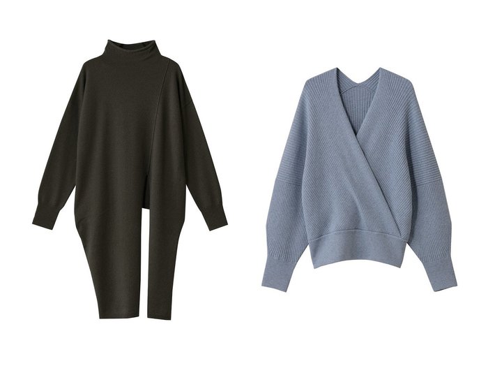 【esteta/エステータ】のカシュクール ニット&クロスニット おすすめ！トレンド、レディースファッションの通販 おすすめ人気トレンドファッション通販アイテム 人気、トレンドファッション・服の通販 founy(ファニー) ファッション Fashion レディースファッション Fashion for Women トップス・カットソー Cut & Sew Tops ニット Knit Tops & Sweaters カジュアルプルオーバー・ニットトップス Pullovers & Knit Tops / Casual Pullovers シンプル Simple, Minimal スタイリッシュ Stylish, Fashionable スリット Slit, Slit Detail ハイネック High Neck, Mock Neck フロント Front, Front Design エレガント 上品 Elegant 新作・新入荷 New Arrivals / New In |ID:crp329100000223519