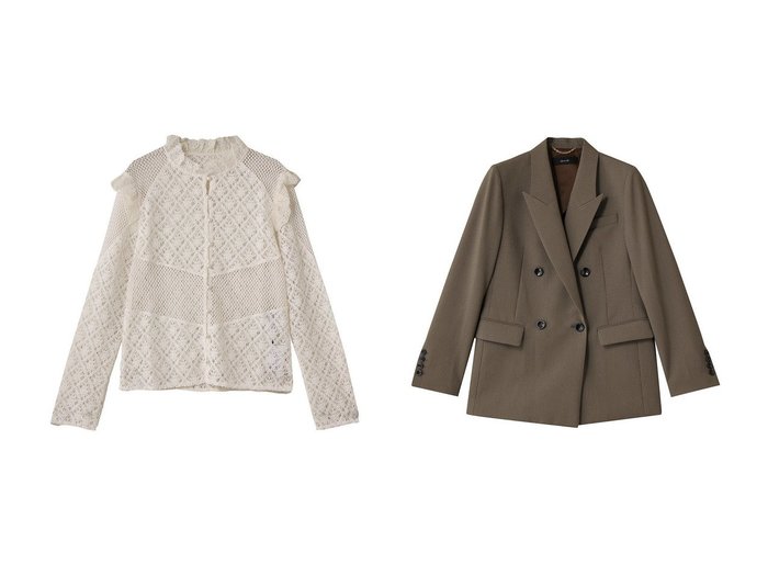 【allureville/アルアバイル】の【Loulou Willoughby】レースコンビプルオーバー&TRストレッチダブルジャケット おすすめ！トレンド、レディースファッションの通販 おすすめ人気トレンドファッション通販アイテム 人気、トレンドファッション・服の通販 founy(ファニー) ファッション Fashion レディースファッション Fashion for Women トップス・カットソー Cut & Sew Tops シャツ・ブラウス・オフィスカジュアル Elegant Blouses & Button-Ups ロングTシャツ・Tシャツ Longline T-Shirts & Tees カジュアルプルオーバー・ニットトップス Pullovers & Knit Tops / Casual Pullovers カットソー・ベーシックTシャツ Cut-and-Sewn Tops / Stretch Tees & Basics アウター Coat / Outerwear Collection レディースジャケット・軽アウター Jackets おすすめ Recommended / Our Picks スリーブ Sleeve, Long Sleeve / Short Sleeve フリル Frill, Ruffle レース Lace, Lace Fabric ロング Long, Long-Length 新作・新入荷 New Arrivals / New In |ID:crp329100000223520